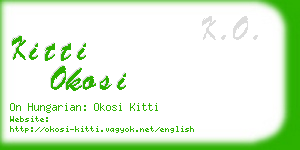 kitti okosi business card